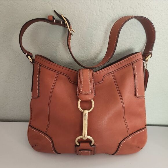 Coach Y2K Hampton Brown Shoulder Bag - Picture 1 of 12